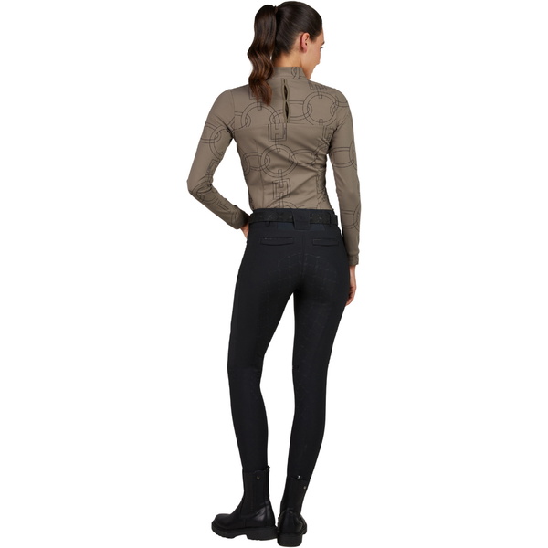 2025 Pikeur Damen Pikeur Zip Shirt 828400 290 080 - Slate Brown